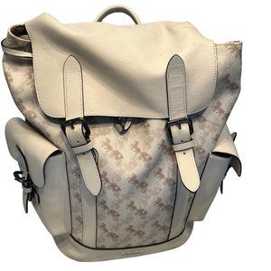 Tan Coach Backpack with Side Pockets